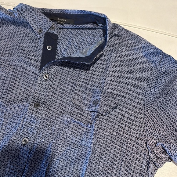 Gucci polo shirt size XXXL slim cut in blue - Picture 4 of 4